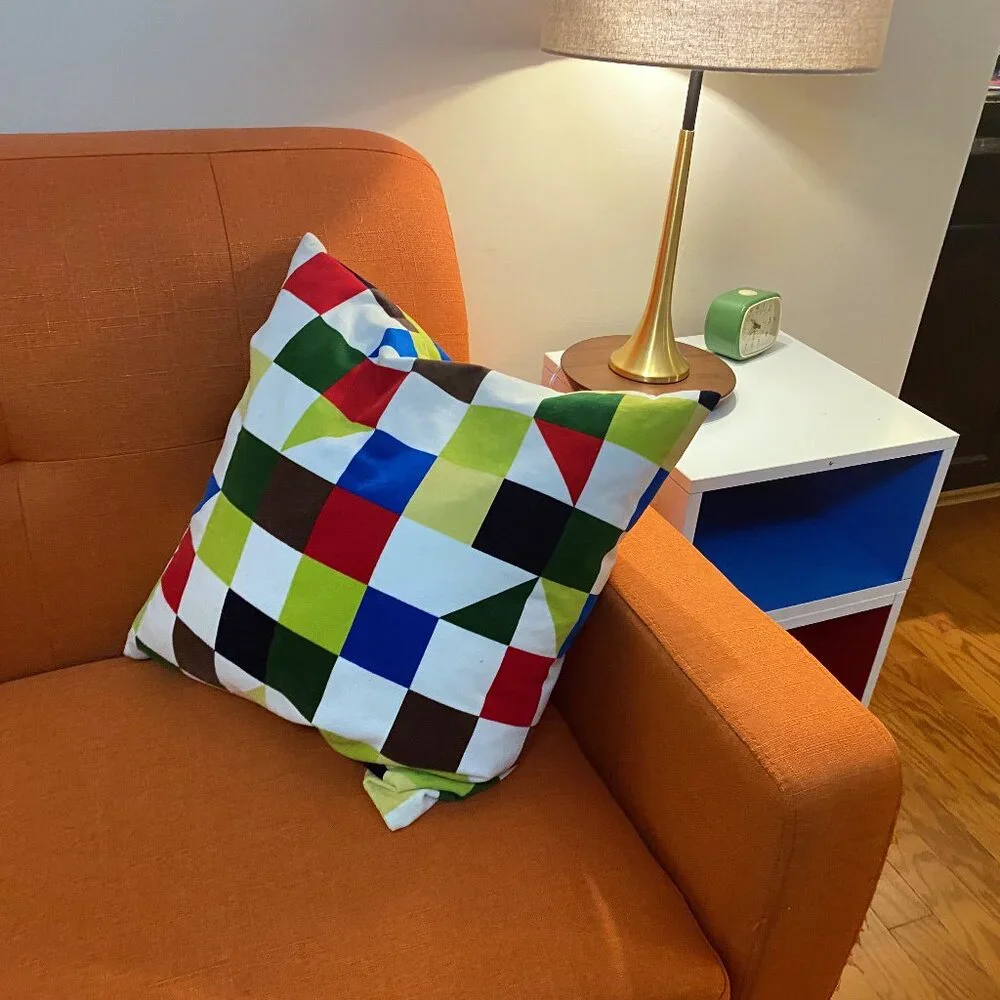 IKEA Multicolor checkered Soft Small Accent Pillow